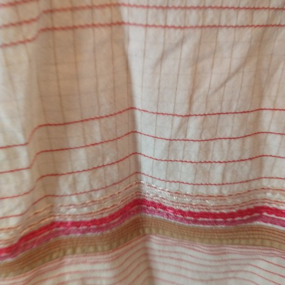 Armani Exchange A/X short sleeve white top red brown embroidery sz small - Picture 5 of 5